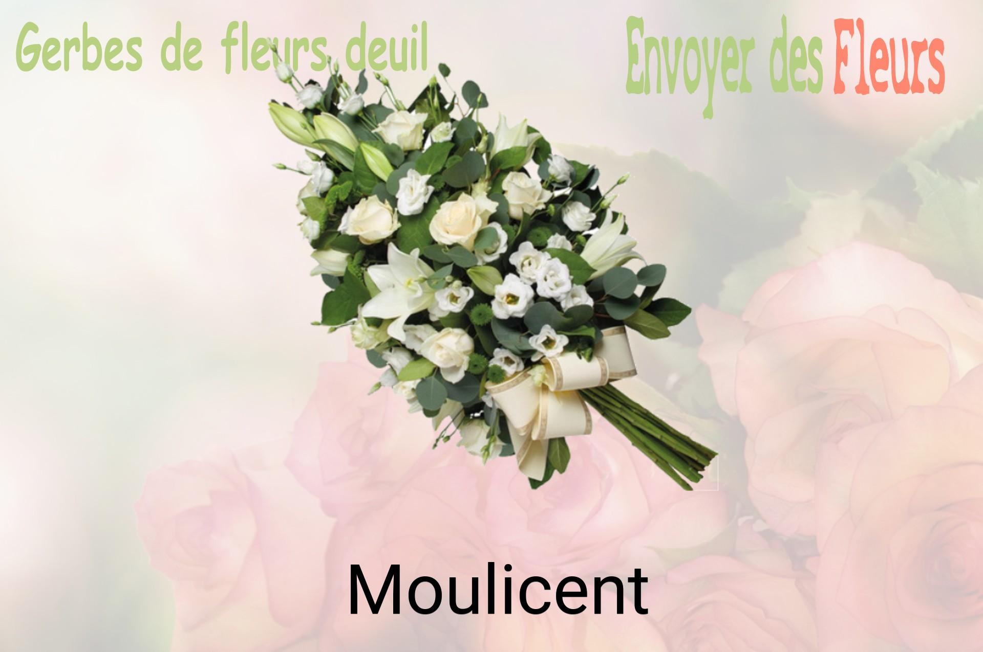Gerbe de fleurs de deuil livrée à Moulicent